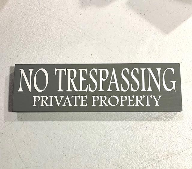 No Trespassing Private Property Building Wall Sign Exterior Warning Signage - Heartfelt Giver