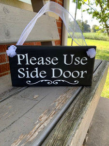 Please Use Other Door Wood Sign for Front Door of Home or Business by Heartfelt Giver - Heartfelt Giver