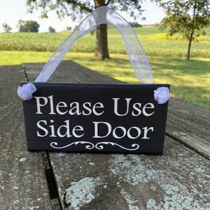 Please Use Other Door Wood Sign for Front Door of Home or Business by Heartfelt Giver - Heartfelt Giver
