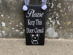 Cat Please Keep Door Closed Interior or Exterior Wood Door Sign - Heartfelt Giver