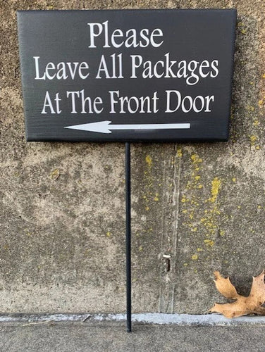 Yard Package Delivery Sign on a Stake - Heartfelt Giver