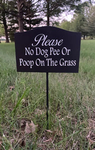 No Poop or Pee Yard Signs Dog - Heartfelt Giver