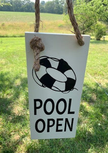 Pool Open Closed Summer Sign - Heartfelt Giver