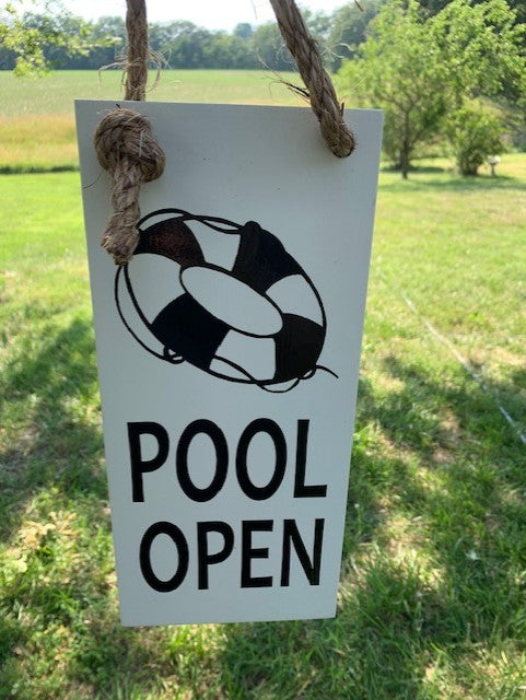 Pool Open Closed Summer Sign - Heartfelt Giver