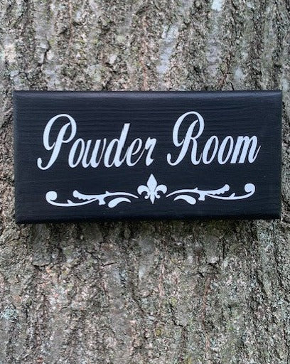 Door Decor for Powder Room Interior Home or Business Office Directional Signage