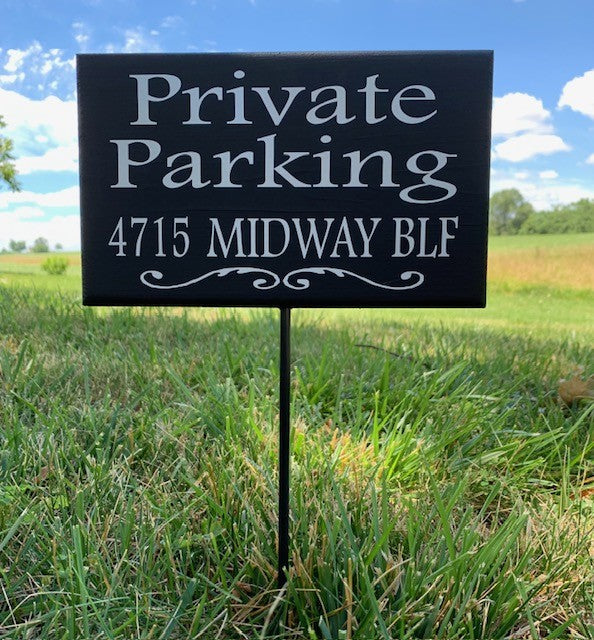 Parking Signs Private with Address– Heartfelt Giver