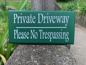 Private Please No Trespassing Sign Wooden Wall Decor for Home or Business by Heartfelt Giver - Heartfelt Giver
