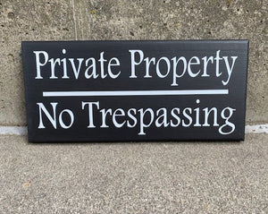 Driveway Property Sign No Trespassing Decor for Homes - Heartfelt Giver