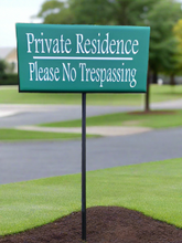 Load image into Gallery viewer, Private Residence Sign for Lawn - Heartfelt Giver