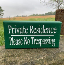 Load image into Gallery viewer, Private Please No Trespassing Sign Wooden Wall Decor for Home or Business by Heartfelt Giver - Heartfelt Giver