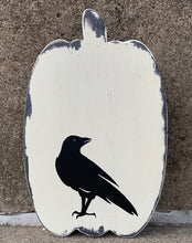 Load image into Gallery viewer, Pumpkin with Black Crow Fall Farmhouse Decor for Halloween Tabletop Decor - Heartfelt Giver