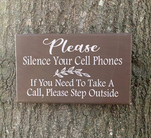 Silence Phone Signs Take Calls Outside Professional Office Door or Wall Decor - Heartfelt Giver