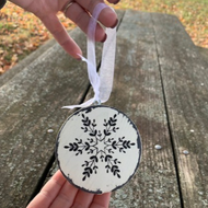Snowflake Ornaments Wood Tree Ornaments Rustic Farmhouse Decor - Heartfelt Giver