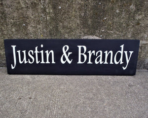 Customized Personalized Last Name First Name Signs Wood for House - Heartfelt Giver