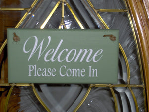Welcome Please Come In Wood Vinyl Sign Door Hanger Office Supplies Business Sign Office Decor Office Sign Housewarming Porch Sign Wall Decor - Heartfelt Giver