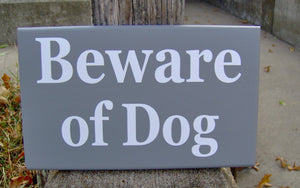 Dog Signs for Homes or Businesses Beware of Dogs Wooden Wall Sign - Heartfelt Giver