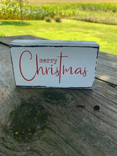 Load image into Gallery viewer, Wood Tier Tray Sign Merry Christmas Wooden Block Vinyl Table Top or Shelf Sitter Display Sign Holiday Home Decorations - Heartfelt Giver