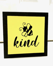 Load image into Gallery viewer, Bee Kind Wood Block Tabletop Decor Summer Inspirational Signs - Heartfelt Giver