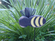 Primitive Rustic Bumble Bee Pick for Planter or Centerpiece - Heartfelt Giver