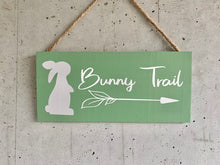 Load image into Gallery viewer, Spring Bunny Trail Wood Sign Home Accent Decorations - Heartfelt Giver