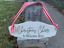 Load image into Gallery viewer, Christmas Cheer Is Welcome Here Entry Signs for Home or Business Decor - Heartfelt Giver