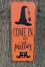 Load image into Gallery viewer, Primitive Halloween Decorations Come In My Pretties Wood Sign - Heartfelt Giver