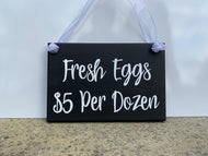 Fresh Eggs Wood Vinyl Sign for Country Farms - Heartfelt Giver