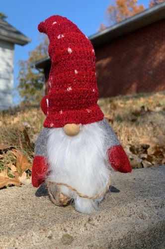 Winter Gnome Christmas Sledding Decoration for Table Shelf or Holiday Tree - Heartfelt Giver