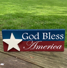 Load image into Gallery viewer, Patriotic Wood God Bless America Sign Decoration for Parties and Family Gatherings - Heartfelt Giver