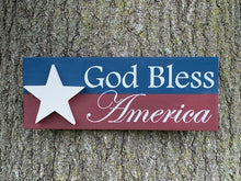 Load image into Gallery viewer, Patriotic Wood God Bless America Sign Decoration for Parties and Family Gatherings - Heartfelt Giver