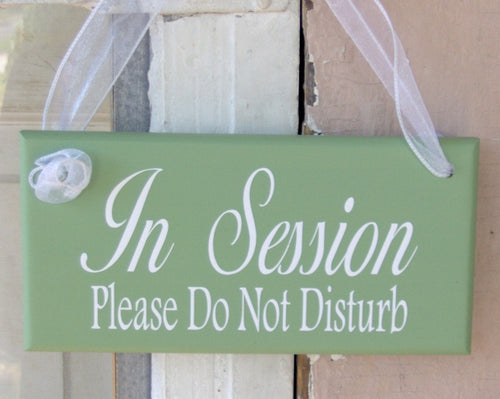 In Session Please Do Not Disturb Sign decorative door decor for your business.