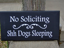Load image into Gallery viewer, Dog Signs No Soliciting Shh Dogs Sleeping Wood Vinyl Sign Pet Supplies Yard Sign Porch Sign Outdoor Garden Sign Dog Lover Gifts Dog Sign - Heartfelt Giver