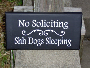 Dog Signs No Soliciting Shh Dogs Sleeping Wood Vinyl Sign Pet Supplies Yard Sign Porch Sign Outdoor Garden Sign Dog Lover Gifts Dog Sign - Heartfelt Giver