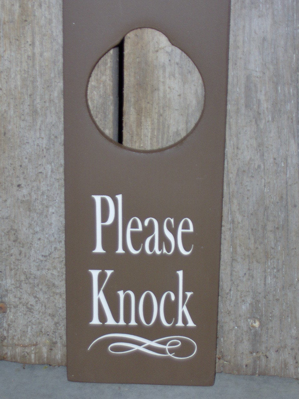 Please Knock Door Knob Hanger Wood Vinyl Sign Office Door Signage Room Sign Business Decor Owner Gift Massage Therapy Signs Salon Signs Art - Heartfelt Giver