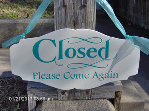 Business Sign Open Please Come In Closed Please Come Again Office Supplies Office Decor Massage Therapy Office Door Sign Beauty Salon Decor - Heartfelt Giver