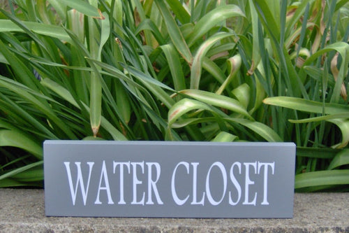 Bathroom Water Closet Sign Restrooms Sign Decor