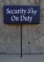 Load image into Gallery viewer, Security Dog Duty Outdoor Yard Sign Wood Vinyl Stake Sign Front Porch Door Decor Dog Supplies Warning Sign for Homes or Businesses Yard Art - Heartfelt Giver