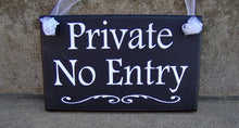 Load image into Gallery viewer, Private No Entry Wood Vinyl Sign Privacy Door Sign Door Decor Office Decor Business Sign Office Sign Entryway Entrance Back Front Door Sign - Heartfelt Giver