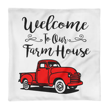 Load image into Gallery viewer, Welcome To Our Farmhouse Red Truck Pillow Case Pillow Cover Farmhouse Rustic Style Sign Porch Home Decor Throw Pillows Decorative Unique Art - Heartfelt Giver