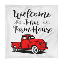Load image into Gallery viewer, Welcome To Our Farmhouse Red Truck Pillow Case Pillow Cover Farmhouse Rustic Style Sign Porch Home Decor Throw Pillows Decorative Unique Art - Heartfelt Giver