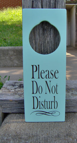 Please Do Not Disturb Door Knob Hanger Wood Vinyl Sign Office Sign Small Business Sign Gift Ideas Salon Spa Massage Therapy Door Sign Decor - Heartfelt Giver