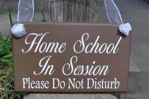 Home School In Session Please Do Not Disturb Wood Vinyl Door Sign Back to School Wooden Plaque Wall Decor Porch Signs Classroom Sign Decor - Heartfelt Giver
