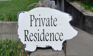 Pig Cutout Wood Vinyl Sign Private Residence Modern Farmhouse Wall Decor Distressed Signs Door Sign Front Door Decor Porch Sign Farm Sign - Heartfelt Giver