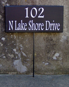 Elegant Yard Signs with Address on Stake for your lawn.