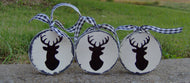 Deer Head Ornaments Distressed Wood Vinyl Christmas Tree Christmas July Holiday Rustic Farmhouse Wooden Ornaments Home Decoration Gifts  Art - Heartfelt Giver