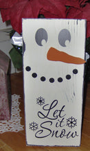 Load image into Gallery viewer, Winter Door Decor Let It Snow Snowman Wood Vinyl Wall Hanging Sign - Heartfelt Giver