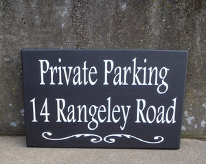 House Number Plaque Wood Vinyl Signs Private Parking House Number Sign Street Address Street Name Sign Outdoor House Signs Privacy Sign Yard - Heartfelt Giver