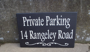 House Number Plaque Wood Vinyl Signs Private Parking House Number Sign Street Address Street Name Sign Outdoor House Signs Privacy Sign Yard - Heartfelt Giver