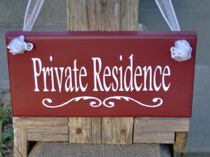 Private Residence Wood Vinyl Sign Door Hanger Porch Sign Entryway Sign Do Not Disturb Custom Wood Signs Outdoor Signs New Home Signs Private - Heartfelt Giver
