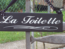 Load image into Gallery viewer, La Toilette Wood Vinyl Bathroom Door Sign Restroom Powder Room Sign Washroom Wall Sign French Paris Home Decor Business Sign Office Decor - Heartfelt Giver